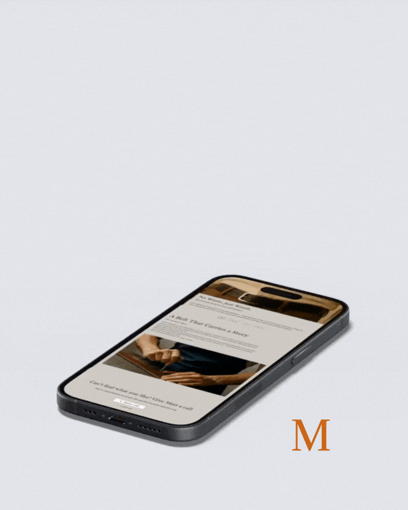 Matt Belts — E-commerce